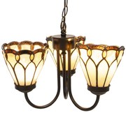 Závesná lampa Tiffany luster CARAMEL Ø39 3xE14