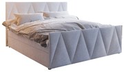 Manželská posteľ  Boxspring 140 cm Milagros 3 (béžová) (s matracom a úložným priestorom). Akcia -19%. Vlastná spoľahlivá doprava až k Vám domov. 1047243