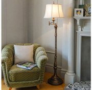 Feiss FE-GIBSON-SWFL - Stojacia lampa GIBSON 1xE27/60W/230V