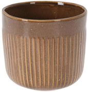 Hnedý porcelánový kvetináč