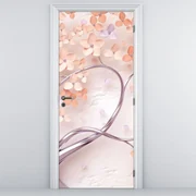 Fototapeta na dvere - Koralové kvety stromu, abstrakt (95x205cm)