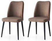 Súprava jedálenských stoličiek Luna Brown and Black, 2 ks