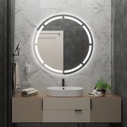 Okrúhle zrkadlo do kúpeľne s LED osvetlením C2