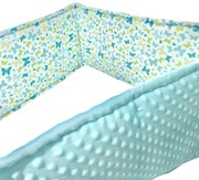 INTERMEDIC SK Mantinel do postieľky Motýľ / minky modrá – 180x30 cm