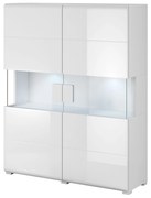 Vitrína Tamie Typ 42 (biela + lesk biely). Akcia -19%. Vlastná spoľahlivá doprava až k Vám domov. 1030377