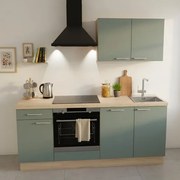 Kuchynská linka Naturel 195x60x91 cm zelená prava