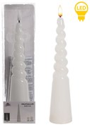 LED svíčka IDALIA SPIRAL 25 cm bílá