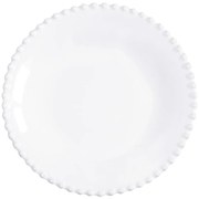 Biely kameninový tanier na polievku Costa Nova Pearl, ⌀ 24 cm