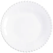 Biely kameninový tanier na polievku Costa Nova Pearl, ⌀ 24 cm