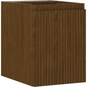 Mexen Rivel, kúpeľňová skrinka 35 cm, 1 dvierka, drážkovaná, orech, 91A21-03547-1-BF86