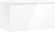 Mexen Orio, kúpeľňová skrinka 90 cm s hornou časťou, 1 zásuvka, biela lesklá, 91A10-09047-1-BFC00