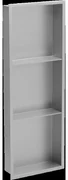 Mexen X-Wall-R zapustená polička s okrajom a poličkou 90 x 30 cm, inox - 1910903010S