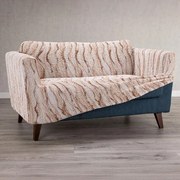 Bielastické poťahy OCEANO NOVÉ béžové dvojkreslo (š. 120 - 160 cm)