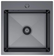 Erga HD, 1-komorový oceľový drez 460x450x210 mm, grafitová, ERG-MLS-HD4645B