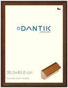 DANTIK rám na obraz 30x40 | INCLINATA colori hnědá (Plexi Čiré)