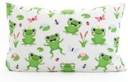 Bavlnená obliečka na vankúš Renforcé 40 × 60 cm - Žabky