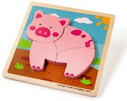 Bigjigs Toys Vkladacie puzzle Prasiatko
