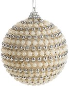 VIANOČNÁ BANKA NA STROMČEK SADA 6 KS (FI) 8 CM KRÉMOVÁ