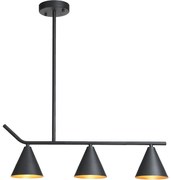 Luster na tyči 3xE27/40W/230V čierna