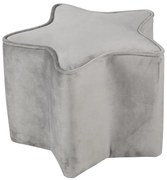 Svetlosivý zamatový detský puf Lil Sofa – Roba