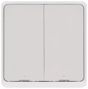 Vypínač 2-tlačidlový GoSmart 1xCR2430 Tuya biela