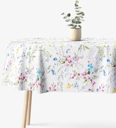 Goldea oválny obrus 100% bavlnené plátno - maľované lúčne kvety 120 x 160 cm