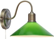Markslöjd 108866 - Nástenná lampa VELA 1xE27/40W/230V mosadz/zelená