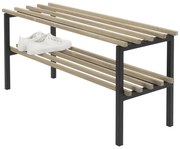 Čierna/v prírodnej farbe kovová skrinka na topánky 100x45x34 cm Rizzoli – Spinder Design