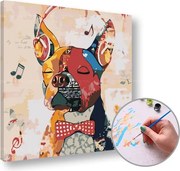 Maľovanie podľa čísel RELAXUJÚCI PES – nízka náročnosť