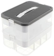 Kruzzel 25756 Úložný box na stavebnice, 15 l, 2 poschodia