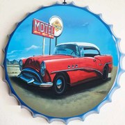 Ceduľa vrchnák Motel - red car