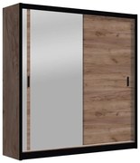 Šatní skriňa so zrkadlom SABRINA 180x215 cm dub craft