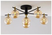 Jupiter 2033 - Prisadený luster FIGARO 6xG9/10W/230V čierna/zlatá/béžová