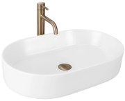 Rea Nadia, umývadlo na dosku 610x385x120 mm, biela matná, REA-U9657