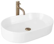 Rea Nadia, umývadlo na dosku 610x385x120 mm, biela matná, REA-U9657