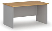 Kancelársky písací stôl PRIMO GRAY, 140x80 cm, sivá/buk