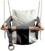 2Kids Toys - Detská textilná hojdačka šedá/biela