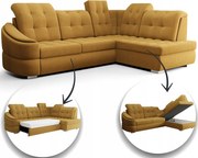 Rozkladací Rohový Gauč 260X180 S Nastaviteľnými Opierkami Hlavy, Ponuka Skladovania Franco