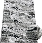 Koberec Miami Plus 0303 sivý – obdĺžnikový vzorovaný koberec Rozmer: 80x150 cm