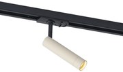 Moderný reflektor béžový s čiernou farbou pre koľajnicový systém 1-fázový - Iconic Ivy