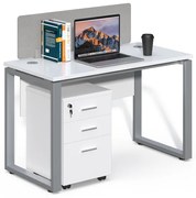 Kancelársky stôl s kontajnerom Houseland Prime Max 01 120 cm biely