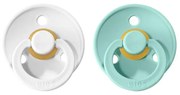 BIBS Colour cumlíky, kaučuk 2ks - veľkosť 1 - White Mint