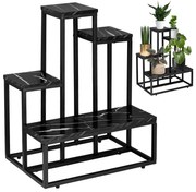 Květinový stojan ANTIRES černý mramor