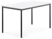 Stôl SONITUS, 1400x800x760 mm, HPL - biela, antracit