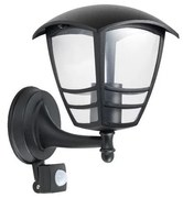 Vonkajšie nástenné svietidlo so senzorom TEVIO 1xE27/60W/230V IP54 čierna