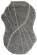 Kúpeľňový koberček Shell sivý