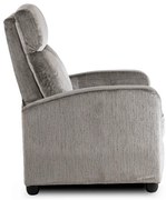 Kreslo LUCA sivé zamatové