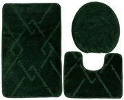 Sada kúpeľňových koberčekov MORENO tmavozelená
