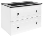 Kúpeľňová skrinka s umývadlom Naturel Forli 80x53x46 cm biela lesk FORLI80BIUC