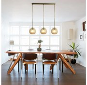 Searchlight 1623-3AM - Luster na lanku PENDANT 3xE27/40W/230V zlatá